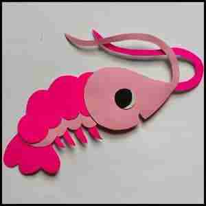 Paper Shrimp Craft for KIDS (completed project)