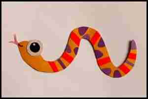 Paper Snake Craft for Kids (completed project)