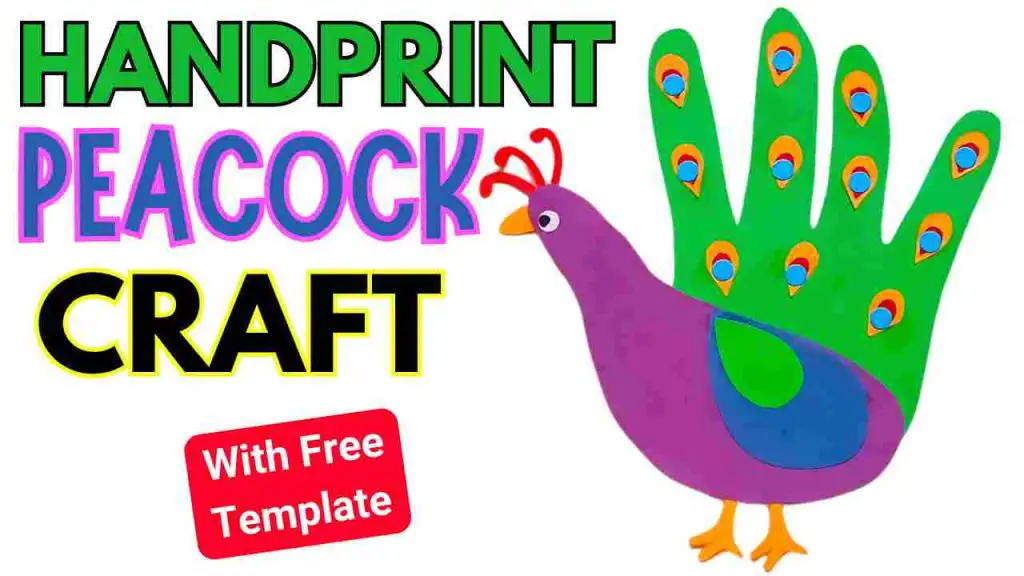 Paper peacock Handprint craft