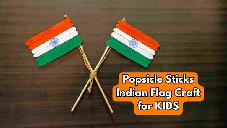 Popsicle Sticks Indian Flag Craft for KIDS