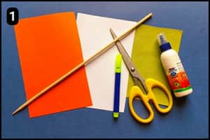 Step 1 - Things You'll Need for Handprint Indian Flag