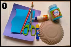 Step 1 - Things You’ll Need for paper plate octopus craft