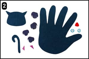 Step 2 - Black Handprint Cat Template