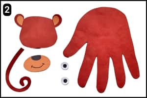 Step 2 - Handprint Monkey Template