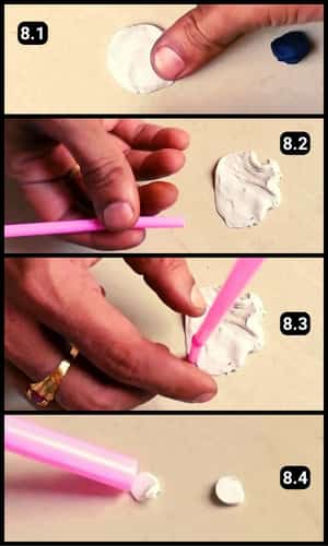 Step 8 - Crafting the white eyeballs Sclera