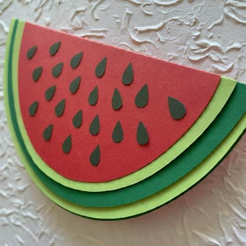 Watermelon 3D paper piecing