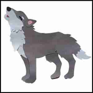 Wolf Paper craft for kids (Completed project)