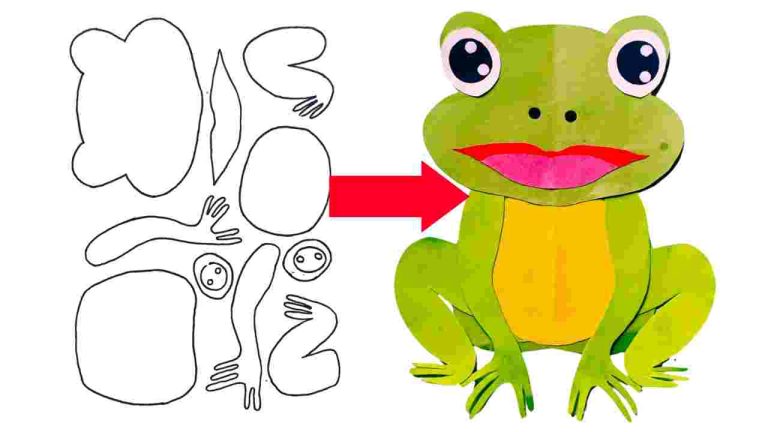 paper frog craft for kids