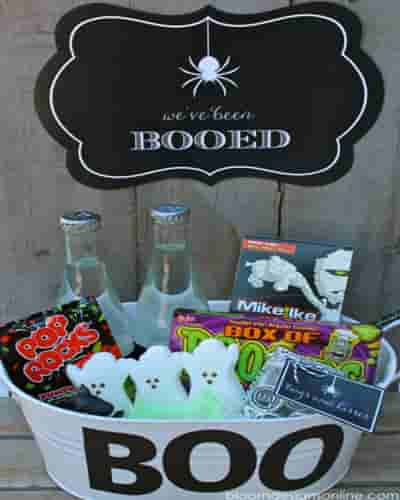 Classic White Boo Basket with a Spooky Twist