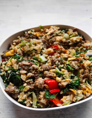 20-Minute Ground Beef Fried Rice Recipe