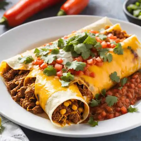 Garnish and Serve the enchiladas