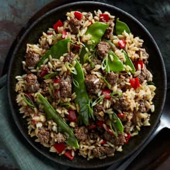 Ground Beef And Vegetable Fried Rice