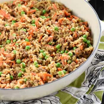 One-Pan Asian Ground Beef and Rice Recipe By Five Heart Home