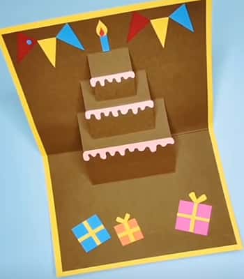 Pop-Up Card Featuring Birthday Cake