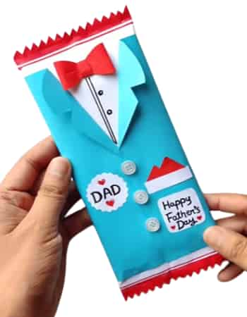 Surprise Card with Chocolate for Dad