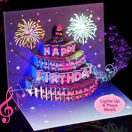 The Illuminated Celebration Pop-Up Birthday Card