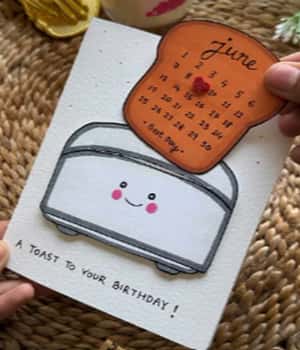 The Toasty Surprise Birthday Card