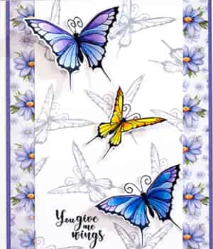 You Give Me Wings Butterfly Card