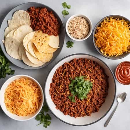 ingredients required for Chipotle-Coffee Ground Beef Enchiladas with Smoked Gouda