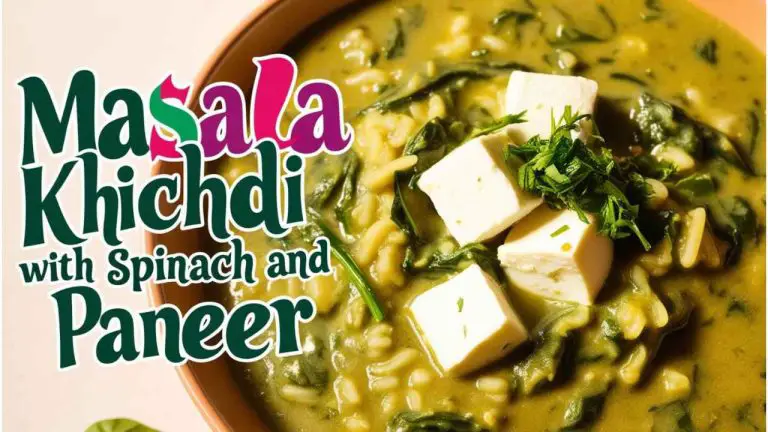 masala khichdi with spinach and paneer