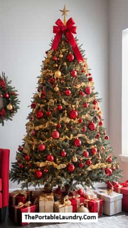 Classic Red and Gold Elegance christmas tree