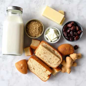 Ingredients Required To Make Caraway Seed Rye Bread Pudding with Raisin Sauce