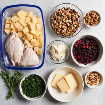 Ingredients needed to make Cranberry Stuffed Chicken Roulade With Herb Gravy