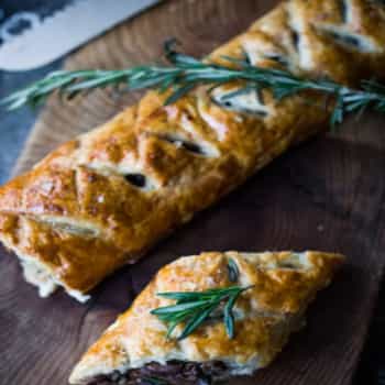 Mushroom Wellington with Rosemary and Pecans By Feasting At Home