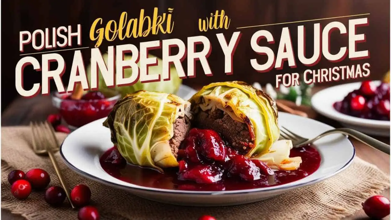 Polish Golabki With Cranberry Sauce For Christmas-featured