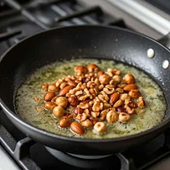 Preparing the Citrus-Infused Nut Topping