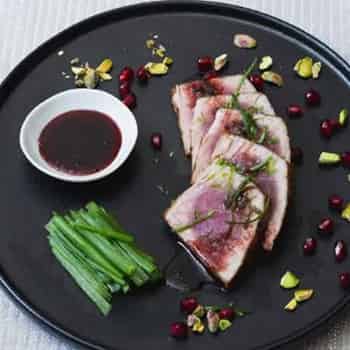 Seared Tuna with Pomegranate Glaze By Mish Pacha