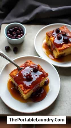 Serving and Garnishing Bread Pudding