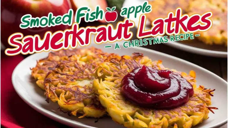 Smoked Fish and Apple Sauerkraut Latkes (Christmas Recipe) - featured