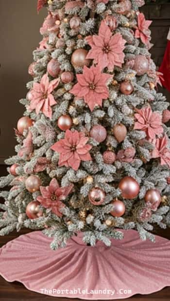 pink Christmas tree decorated