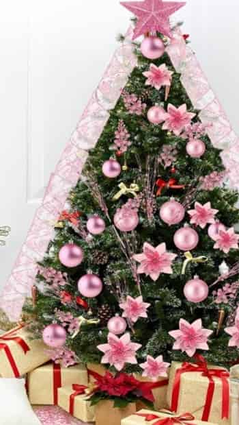 why this pink christmas tree decor