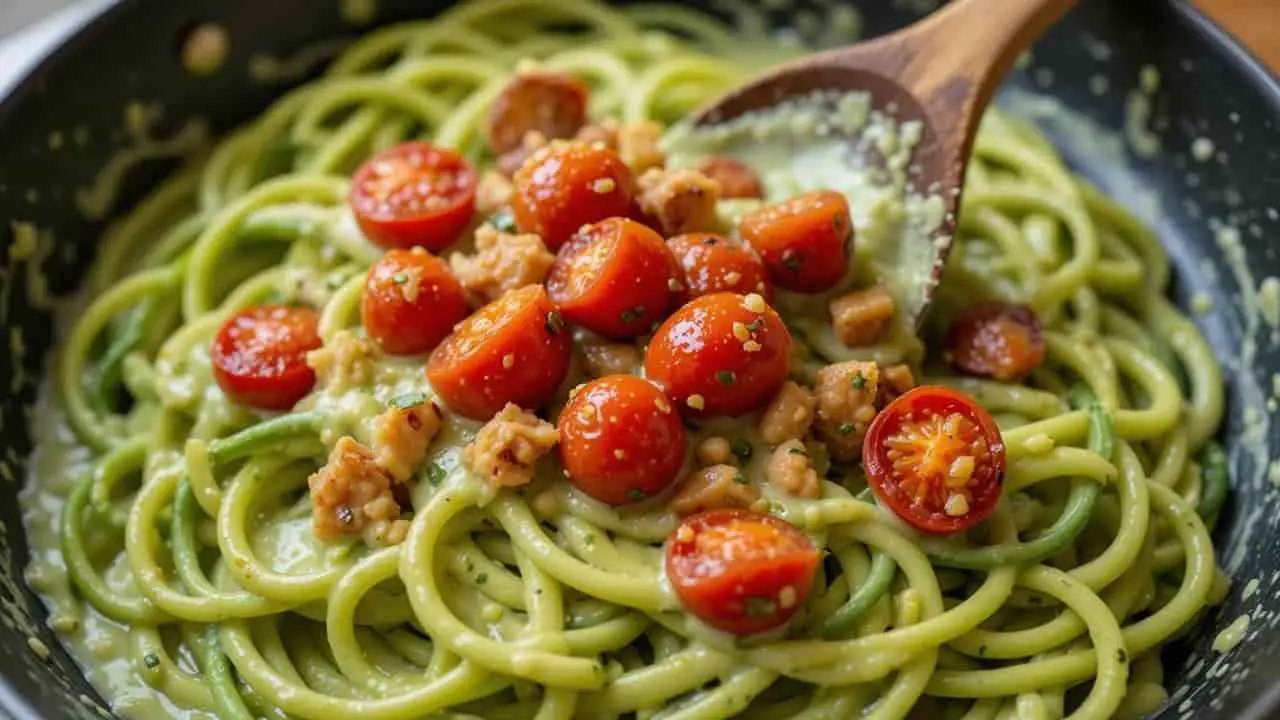 Avocado Alfredo with Zucchini Noodles-featured