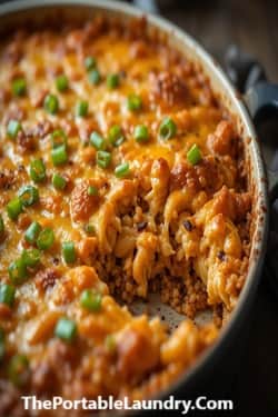 Buffalo Chicken Quinoa Bake