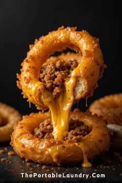 Cheeseburger-Stuffed Onion Rings