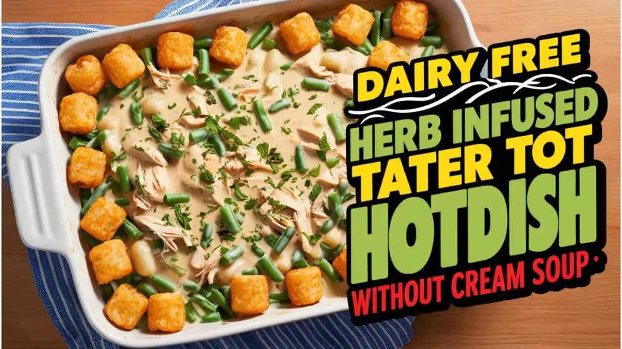 Dairy-Free Herb-Infused Tater Tot Hotdish Without Cream Soup-featured