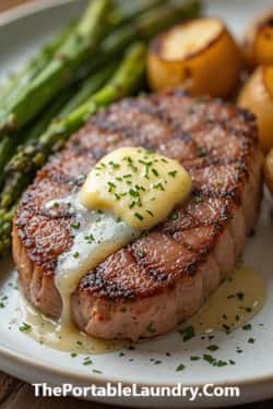 Grilled Tuna Steak with Herb Butter