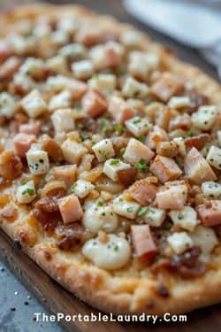 Ham and Blue Cheese Flatbread