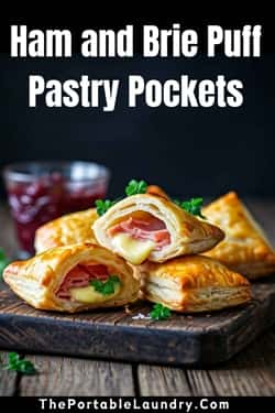 Ham and Brie Puff Pastry Pockets