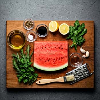 Ingredients Needed For Watermelon Steak with Tangy Herb Salsa