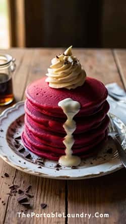 Instructions For This Valentines Special Red Velvet Pancakes