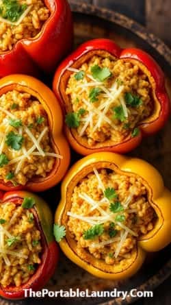 Korma-Stuffed Bell Peppers