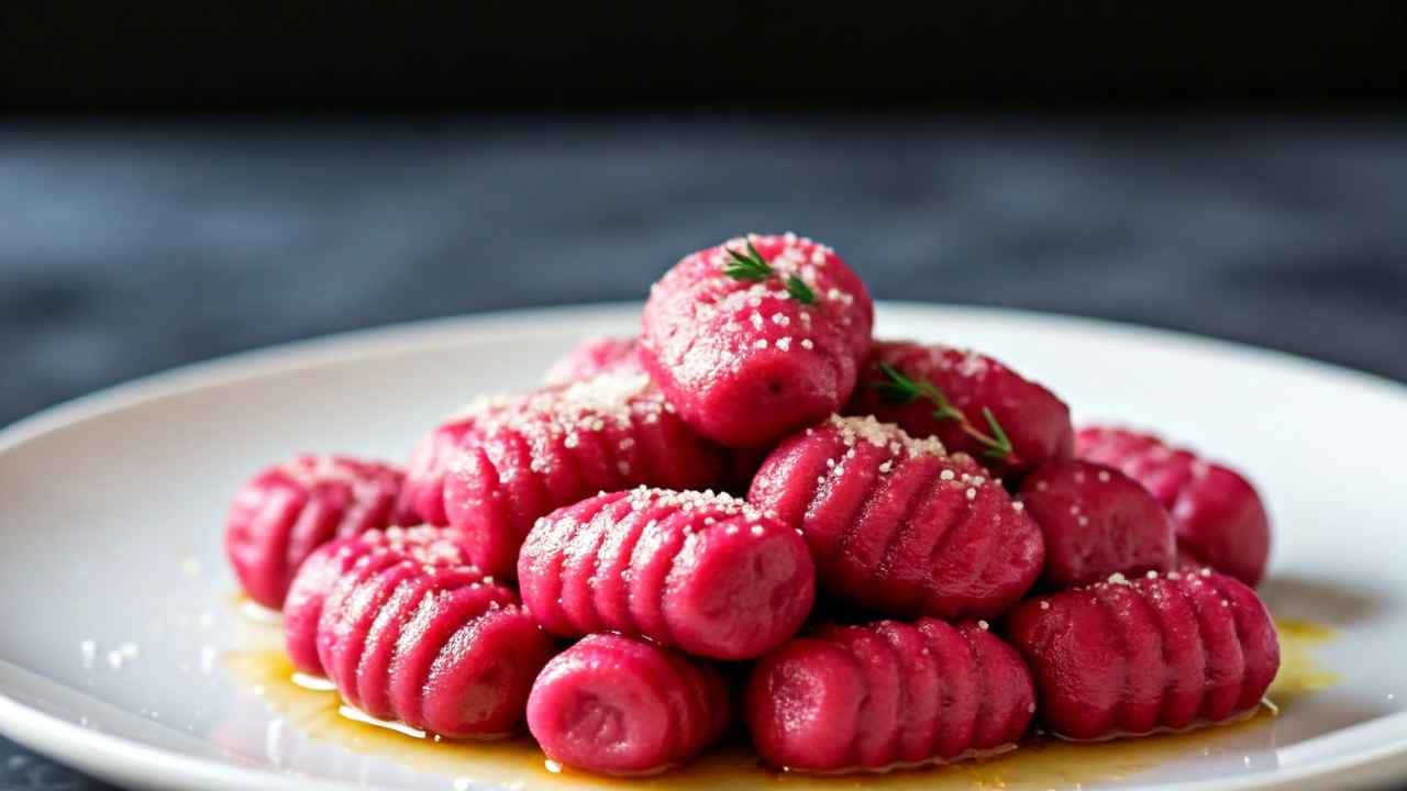 Pink Gnocchi With Garlic Butter Sauce (Valentines Recipe)-featured