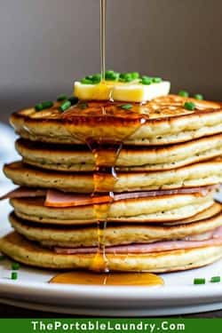 Savory Ham Pancake Stacks