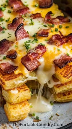 Smoky Bacon Gouda Tater Tot Hotdish-Completed