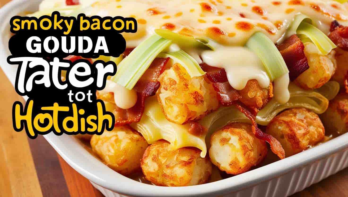 Smoky Bacon Gouda Tater Tot Hotdish-featured