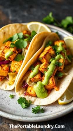 Tandoori Paneer Tacos with Mint Mayo